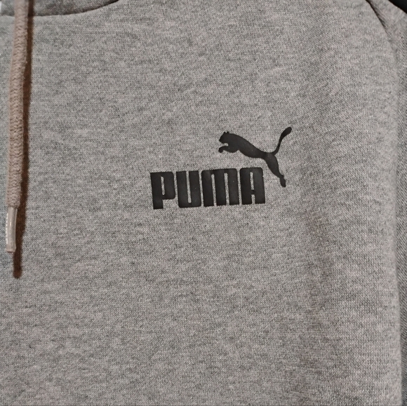 Puma Size Medium Men's Two-Tone Gray Hoodie Pullover Sweatshirt - Picture 2 of 5